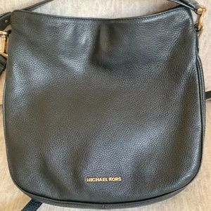 Michael Kors Black Leather Shoulder/Crossbody Bag